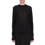 Pull Crater Knit noir mérinos manches longues RP02E 4629 M 09Rick Owens Femme Strasbourg fashion mode concept store