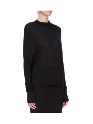 Pull Crater Knit noir mérinos manches longues RP02E 4629 M 09Rick Owens Femme Strasbourg fashion mode concept store
