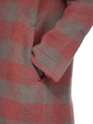  Manteau carreaux bois de rose dust col v Museum RP02E 4902 WJP 13P Rick Owens femme boutique Strasbourg avant garde mode