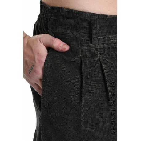Pantalon costume droit velours Mude taupe La Haine Inside Us Homme M1118 Strasbourg Boutique Online Mode Créateur
