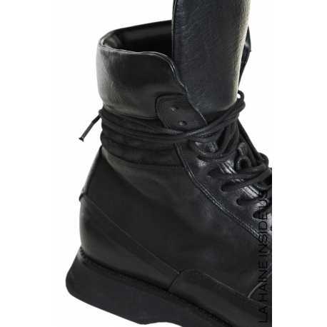 Boots cuir noir La Haine Inside Us Homme 9OM1197 Strasbourg Boutique Online Mode Créateur 