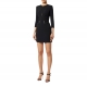 Robe tech biker zips lisere cuir taille noir Elisabetta Franchi Femme AB823 110 Strasbourg Boutique Online Mode Créateur