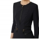 Robe tech biker zips lisere cuir taille noir Elisabetta Franchi Femme AB823 110 Strasbourg Boutique Online Mode Créateur