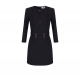 Robe tech biker zips lisere cuir taille noir Elisabetta Franchi Femme AB823 110 Strasbourg Boutique Online Mode Créateur