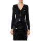 Pull v boutons noir Elisabetta Franchi Femme MK12B EA4 110 Strasbourg Boutique Online Mode Créateur 