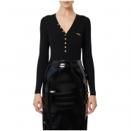 Pull v boutons noir Elisabetta Franchi Femme MK12B EA4 110 Strasbourg Boutique Online Mode Créateur 