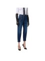 Jeans large brut délavé chaines bijoux Elisabetta Franchi Femme PJ14D 104 Strasbourg Boutique Online Mode Créateur 