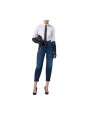 Jeans large brut délavé chaines bijoux Elisabetta Franchi Femme PJ14D 104 Strasbourg Boutique Online Mode Créateur 