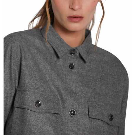 Chemise flanelle grise City field Mason's Femme 4GC34010 MTE178 019 Strasbourg Boutique Online Mode 