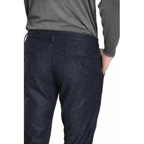 Pantalon chino jersey bleu chiné Torino Jog Mason's Homme 9PF2R5450 MTE852 01 Strasbourg Boutique Online Mode 