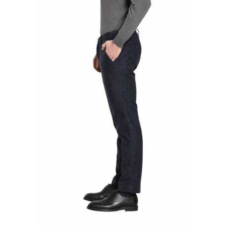 Pantalon chino jersey bleu chiné Torino Jog Mason's Homme 9PF2R5450 MTE852 01 Strasbourg Boutique Online Mode 