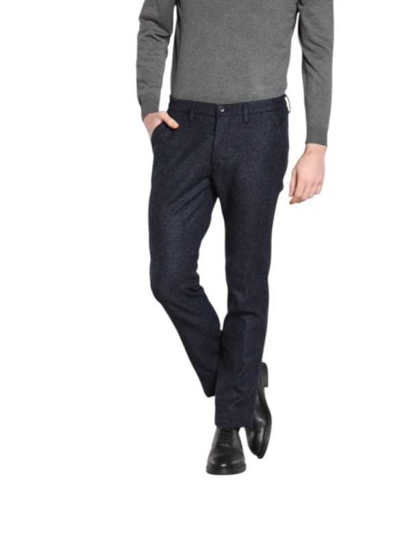 Pantalon chino jersey bleu chiné Torino Jog Mason's Homme 9PF2R5450 MTE852 01 Strasbourg Boutique Online Mode 