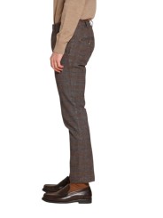 Pantalon prince de galle gris bleuté brun doux NewYork Style Mason's Homme 9PN28963 CBE281 020 Strasbourg Boutique Mode