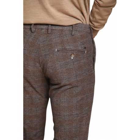 Pantalon prince de galle gris bleuté brun doux NewYork Style Mason's Homme 9PN28963 CBE281 020 Strasbourg Boutique Mode