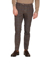 Pantalon prince de galle gris bleuté brun doux NewYork Style Mason's Homme 9PN28963 CBE281 020 Strasbourg Boutique Mode