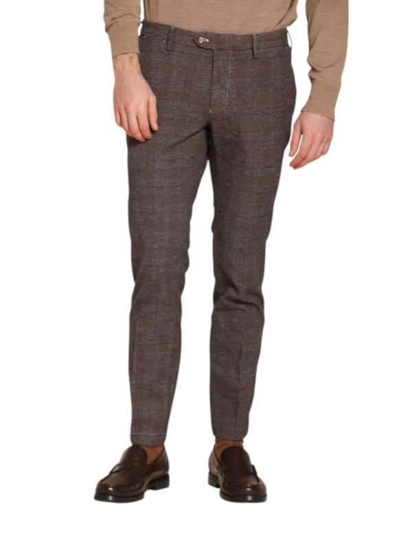 Pantalon prince de galle gris bleuté brun doux NewYork Style Mason's Homme 9PN28963 CBE281 020 Strasbourg Boutique Mode
