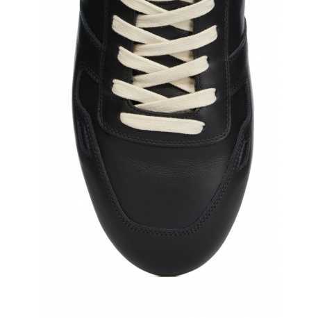 Baskets run Minimal Sneak cuir noir blanc Rick Owens homme RU02E 1889 LCO 09 boutique Strasbourg sneaker fashion