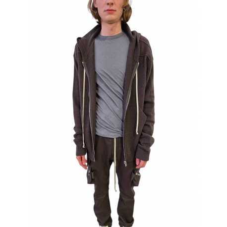 Gilet Zipped Hoodie zip capuche dark dust cachemire Rick owens homme RU02E 1614 WSBR 78 boutique Strasbourg vêtement 