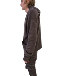 Gilet Zipped Hoodie zip capuche dark dust cachemire Rick owens homme RU02E 1614 WSBR 78 boutique Strasbourg vêtement 