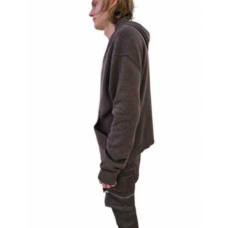 Gilet Zipped Hoodie zip capuche dark dust cachemire Rick owens homme RU02E 1614 WSBR 78 boutique Strasbourg vêtement 