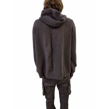 Gilet Zipped Hoodie zip capuche dark dust cachemire Rick owens homme RU02E 1614 WSBR 78 boutique Strasbourg vêtement 