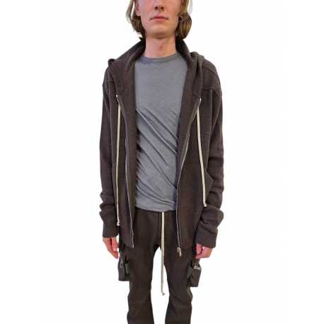 Gilet Zipped Hoodie zip capuche dark dust cachemire Rick owens homme RU02E 1614 WSBR 78 boutique Strasbourg vêtement 