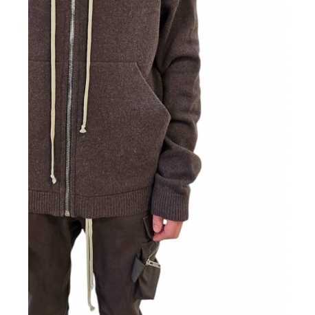 Gilet Zipped Hoodie zip capuche dark dust cachemire Rick owens homme RU02E 1614 WSBR 78 boutique Strasbourg vêtement 