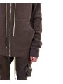 Gilet Zipped Hoodie zip capuche dark dust cachemire Rick owens homme RU02E 1614 WSBR 78 boutique Strasbourg vêtement 