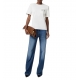 Jeans droit délavé poche logo Elisabetta Franchi Femme PJ09I 104 boutique Strasbourg online shop vêtement pant mode