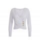 Pull cache cœur boutons gold laine cachemire Elisabetta Franchi femme MK32S EA7
