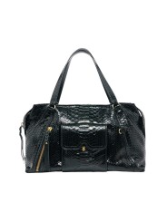 Sac Juno multi poches zip python noir Claris Virot femme 4169 boutique Strasbourg online bag mode fashion