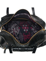 Sac Juno multi poches zip python noir Claris Virot femme 4169 boutique Strasbourg online bag mode fashion