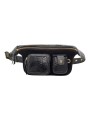 SAC BANANE SUEDE PYTHON NOIR ROMEO 2635 CLARIS VIROT FEMME boutique Strasbourg online bag mode