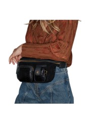 SAC BANANE SUEDE PYTHON NOIR ROMEO 2635 CLARIS VIROT FEMME boutique Strasbourg online bag mode