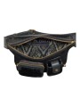 SAC BANANE SUEDE PYTHON NOIR ROMEO 2635 CLARIS VIROT FEMME boutique Strasbourg online bag mode