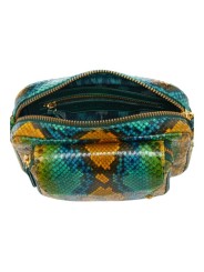SAC CHARLY PYTHON SAFRAN TURQUOISE CHAINE GOLD LOTUS 4088 CLARIS VIROT FEMME boutique Strasbourg online bag mode
