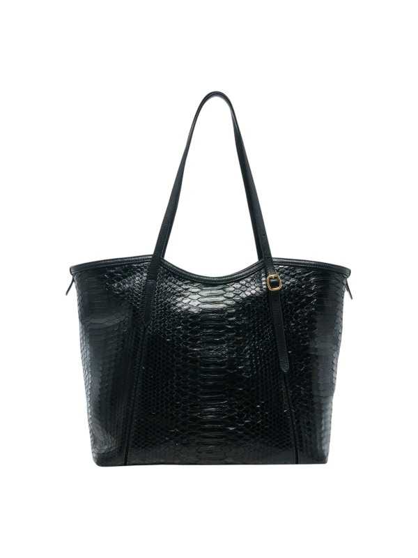SAC CABAS PYTHON NOIR INDIA 4121 CLARIS VIROT FEMME boutique Strasbourg online bag mode