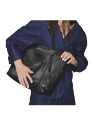 SAC CABAS PYTHON NOIR INDIA 4121 CLARIS VIROT FEMME boutique Strasbourg online bag mode