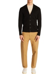 GILET MERINOS COL COTELE DOS EUGENE NOIR 622628 9010 MONTAGUT HOMME boutique Strasbourg vêtement mode fashion man