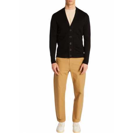 GILET MERINOS COL COTELE DOS EUGENE NOIR 622628 9010 MONTAGUT HOMME boutique Strasbourg vêtement mode fashion man