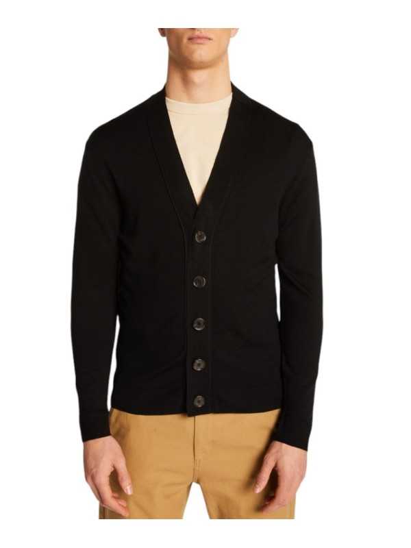 GILET MERINOS COL COTELE DOS EUGENE NOIR 622628 9010 MONTAGUT HOMME boutique Strasbourg vêtement mode fashion man