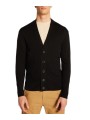 GILET MERINOS COL COTELE DOS EUGENE NOIR 622628 9010 MONTAGUT HOMME boutique Strasbourg vêtement mode fashion man