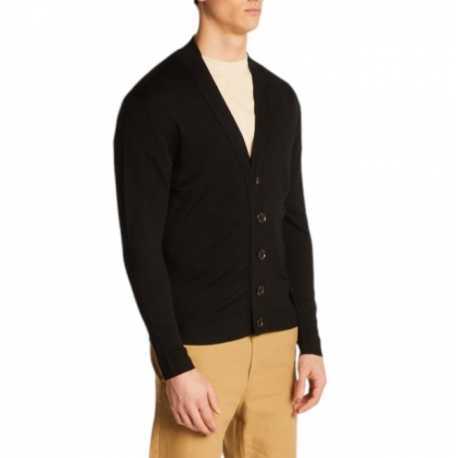 GILET MERINOS COL COTELE DOS EUGENE NOIR 622628 9010 MONTAGUT HOMME boutique Strasbourg vêtement mode fashion man