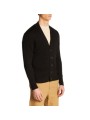 GILET MERINOS COL COTELE DOS EUGENE NOIR 622628 9010 MONTAGUT HOMME boutique Strasbourg vêtement mode fashion man