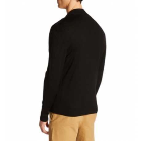 GILET MERINOS COL COTELE DOS EUGENE NOIR 622628 9010 MONTAGUT HOMME boutique Strasbourg vêtement mode fashion man