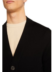 GILET MERINOS COL COTELE DOS EUGENE NOIR 622628 9010 MONTAGUT HOMME boutique Strasbourg vêtement mode fashion man