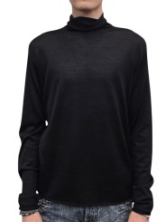 Pull col roulé laine vierge mérinos noir Isabel Benenato Homme UK72 01 Fashion Mode Vêtements Boutique Strasbourg