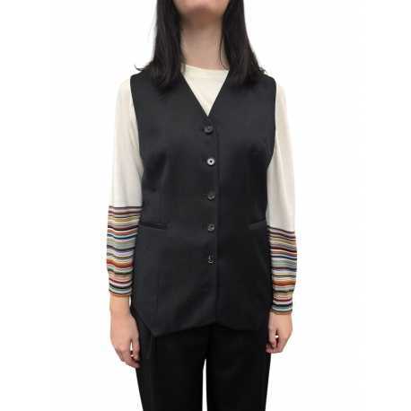 Gilet tailleur flanelle noir Paul Smith Femme W1R 368J T00109 79