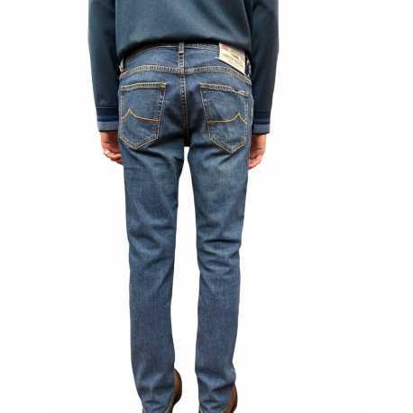  Jeans délavé jacron course Cortina bouton Duomo Jacob Cohen homm Bard S4213 V1 200D boutique Strasbourg vêtement fashion
