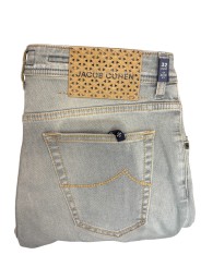 Jeans gris bleuté délavé Scott jacron tressé Jacob Cohën Homme S3618 V2 900D Fashion Mode Vêtements Strasbourg